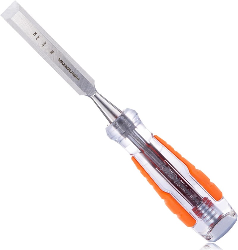 Vanquish High-Impact Wood Chisel with One-Piece Forged Blade 3/4 Inch Go-Thru Mortise Chisel for Woodworking (4605) - Image 1